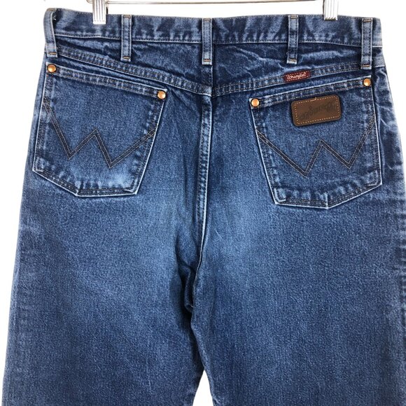 Wrangler Mens Cowboy Cut Relaxed Fit Jeans Sz 35 x 38 Style 31MWZPW Medium Wash - Picture 7 of 9
